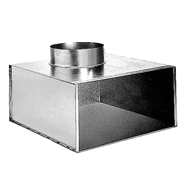 Plénum re123 f0 en acier avec piquage sur le côté d250 pour grille 600x300 mm - Aldes - 11053708