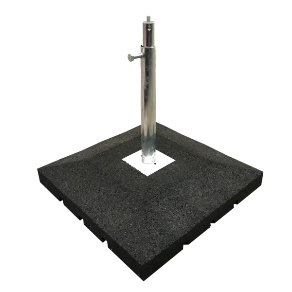 Pied support terrasse téléscopique caoutchouc 300x300mm - Aldes - 11091126