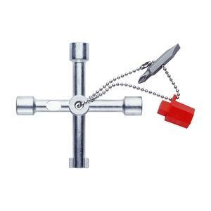 Clé en Croix Universelle Klauke – avec Chaînette et Adaptateur pour Embout - Klauke - KL505