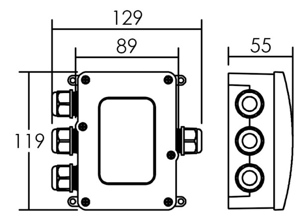 Raccord 4 câbles connecteur linéaire 3 pôles ip68 - Aric - 52064