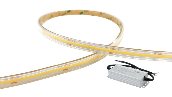 Flexicob 15 ruban 24v led cob 4000k 84w 8000lm 50000h 120° ip65 irc<90 driver - Aric - 55497