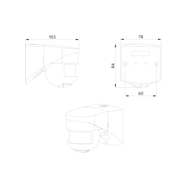 Détecteur de mouvement Lc-click-n 140-bl  140°+ 360° blanc ip54 max. 12m - BEG - 91001