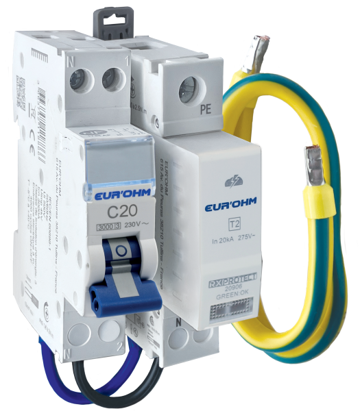 Kit pf 1p+n avec disjoncteur 20a - Eurohm - 20908