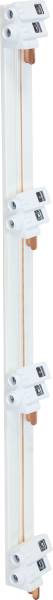 Peigne vertical pour 4 rangées, avec 1 bornier 1p+n à chaque rangée - Eurohm - 20921