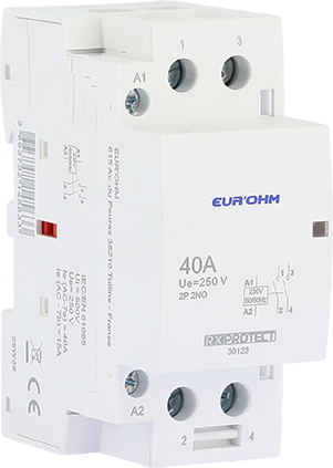Contacteur 2p 40a 2no à vis - Eurohm - 30123