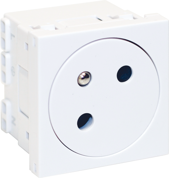 Opt45 prise 2p+t blanche - Eurohm - 61431