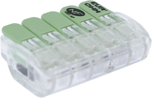 Borne à levier 5p 0,35 -2,5mm² - Eurohm - 70088