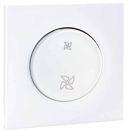 Square commande vmc complet (méca+plaque+griffes) blanc - Eurohm - 91130601