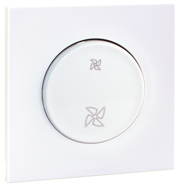 Square commande vmc complet (méca+plaque+griffes) blanc - Eurohm - 91130601