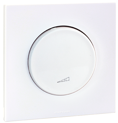 Square variateur 2 ou 3 fils (méca+plaque+griffes) blanc - Eurohm - 91184701