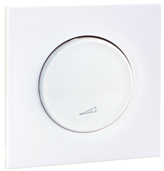 Square variateur 2 ou 3 fils (méca+plaque+griffes) blanc - Eurohm - 91184701