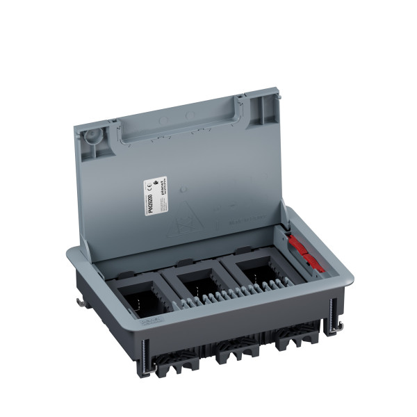 Boîte de sol logix couvercle recouvrant plastique plancher technique 12 mod. hz - Planet Wattohm - PW29200