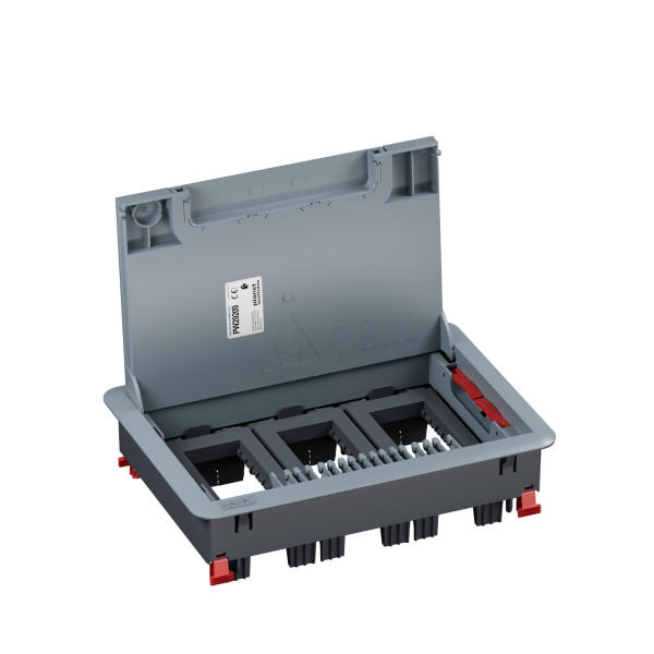 Boîte de sol logix couvercle recouvrant plastique béton 12 modules hz - Planet Wattohm - PW29209