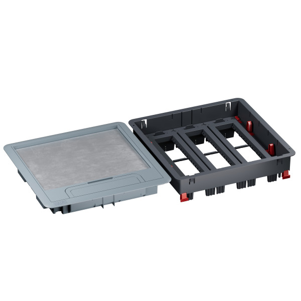 Boîte de sol logix couvercle recouvrant plastique béton 24 modules hz - Planet Wattohm - PW29211