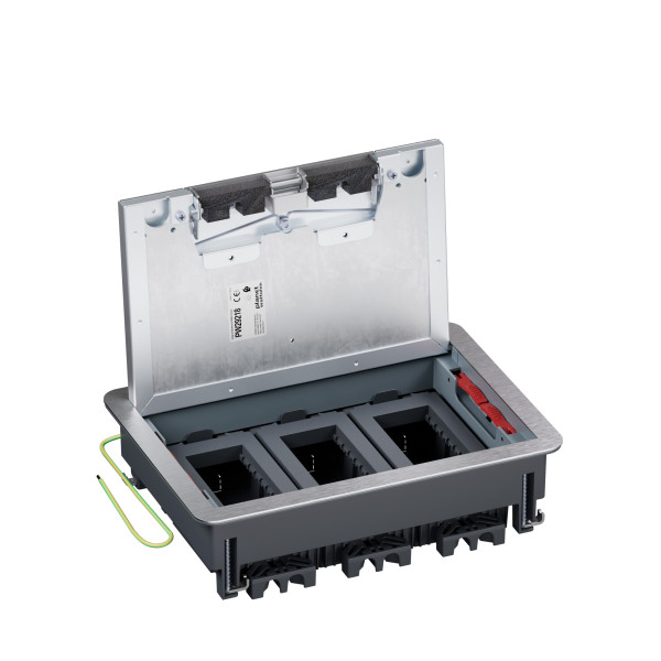 Boîte de sol logix couvercle recouvrant métal plancher technique 12 modules hz - Planet Wattohm - PW29218