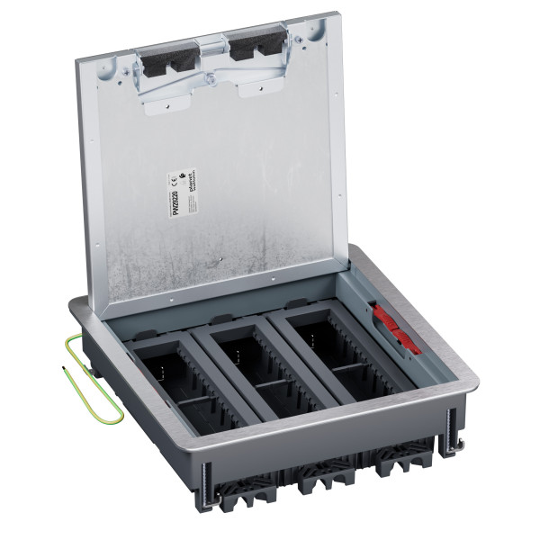 Boîte de sol logix couvercle recouvrant métal plancher technique 24 modules hz - Planet Wattohm - PW29220