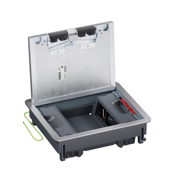 Boîte de sol logix couvercle recouvrant métal plancher technique 12 modules vt - Planet Wattohm - PW29222