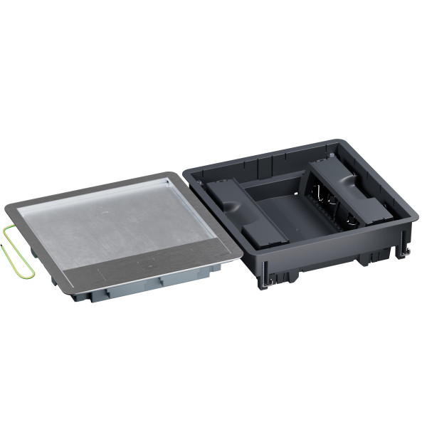 Boîte de sol logix couvercle recouvrant métal plancher technique 16 modules vt - Planet Wattohm - PW29223