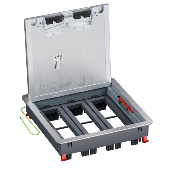 Boîte de sol logix couvercle recouvrant métal béton 24 modules hz - Planet Wattohm - PW29229