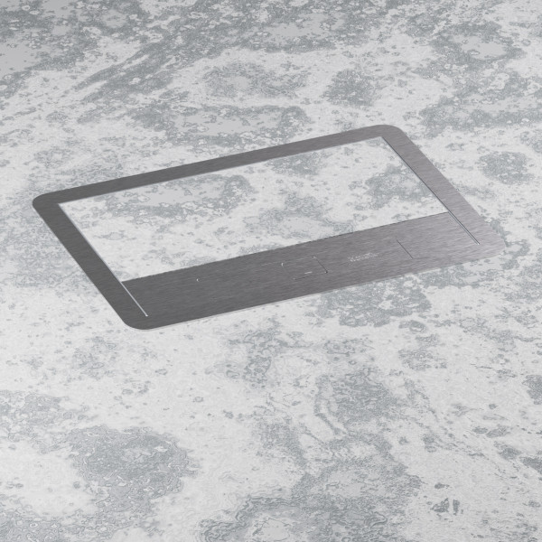 Boîte de sol logix couvercle recouvrant métal béton 8 modules vt - Planet Wattohm - PW29230