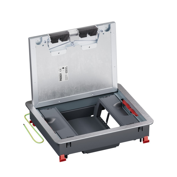 Boîte de sol logix couvercle recouvrant métal béton 12 modules vt - Planet Wattohm - PW29231