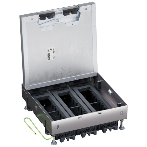 Boîte de sol logix affleurant métal plancher technique 24 modules hz - Planet Wattohm - PW29238