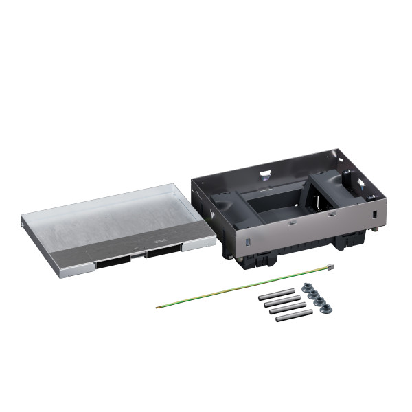 Boîte de sol logix affleurant métal plancher technique 8 modules vt - Planet Wattohm - PW29239