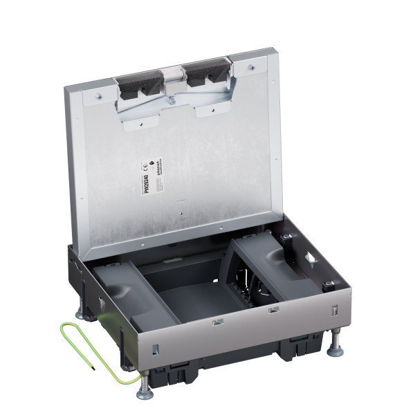 Boîte de sol logix affleurant métal plancher technique 12 modules vt - Planet Wattohm - PW29240