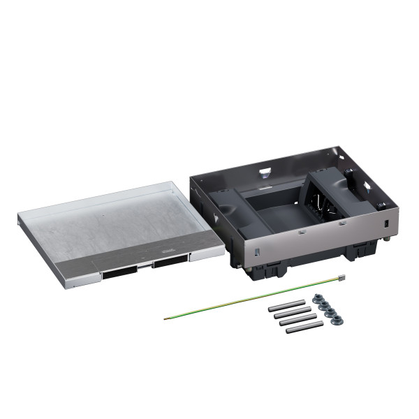 Boîte de sol logix affleurant métal plancher technique 12 modules vt - Planet Wattohm - PW29240