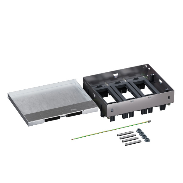 Boîte de sol logix affleurant métal béton 18 modules hz - Planet Wattohm - PW29246