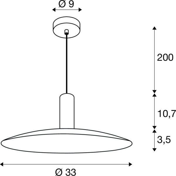 Lalu® set, suspension, base e27, elypse 33, long. 200 cm, source e27 incl., noir - SLV - 1010786