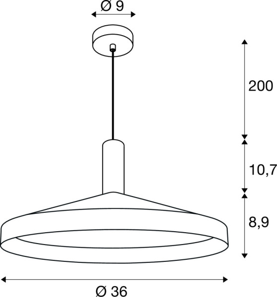 Lalu® set, suspension, base e27, tetra 36, long. 200 cm, source e27 incl., noir - SLV - 1010787