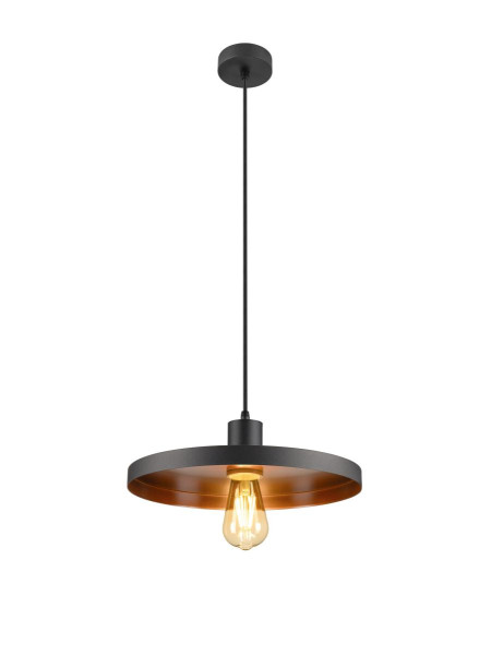 Lalu® set, suspension, base e27, plate 33, long. 200 cm, source e27 incl., noir - SLV - 1010788