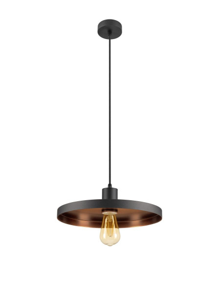 Lalu® set, suspension, base e27, plate 33, long. 200 cm, source e27 incl., noir - SLV - 1010788