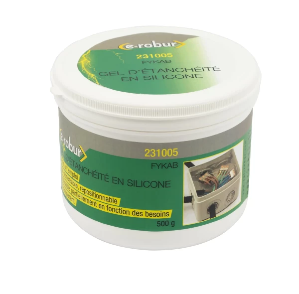 Gel silicone visqueux isolant réaccessible et réutilisable. pot de 1kg. - AGI Robur - 231007