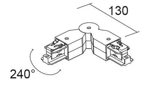 Jonction flexible pour rail dali 023 - blanc - Aric - 16168