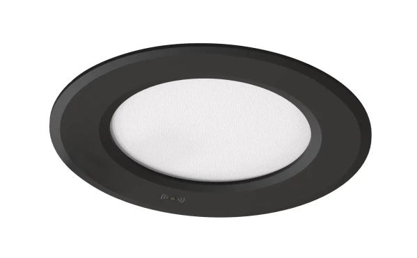 Flat-iso sensor-downlight ip5x/65 recouvr. 8w 720lm 2700/3000/4000k(3-cct) noir - Aric - 51491