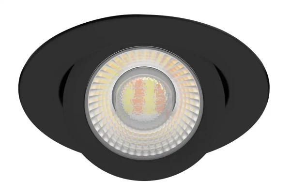 Encastré hiros noir ip5x/65 ik07 6/8w 4cct 2200/2700/3000/4000k 800lm 50000h - Aric - 51823