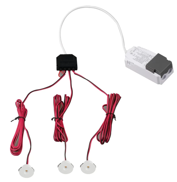 Kit 3 spots shark alu blanc led 6,5w 3x130lm 3000k 50000h dimmables - Aric - 51841