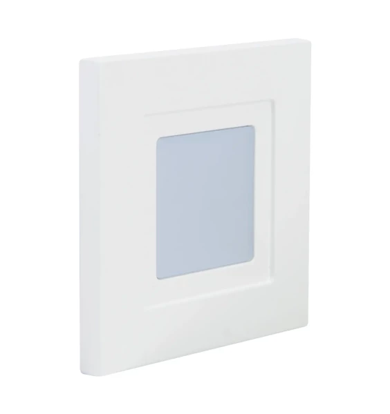 Iso 80 cct - encastré mur led 1,8w bleu 6lm 115° 30000h face avant alu blanc - Aric - 51887