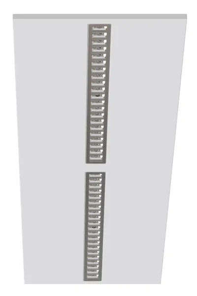 Dalle modulo 300x1200 ugr16 25w 2cct (3000k/4000k) 3500lm 50000h blanc et silver - Aric - 51979