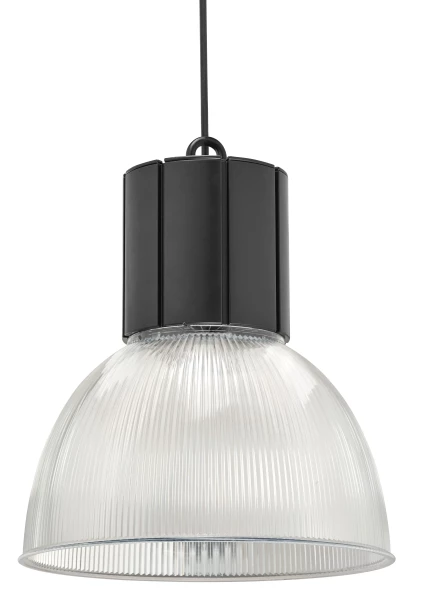 Lexa dali - susp. Ø316mm, noir / transparent, led intég. 37w 60° 3000k 3600lm - Aric - 56016