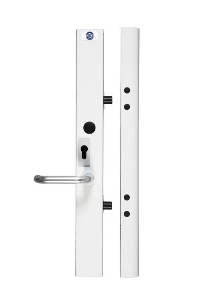 Serrure motorisée applique 2 points 12v ac/dc droite avec béquille - ht 595mm - CDVI - KIT e-BR 2P D