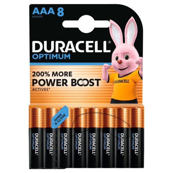 Optimum pile alc aaa/lr03 x 8 - Duracell - 534939