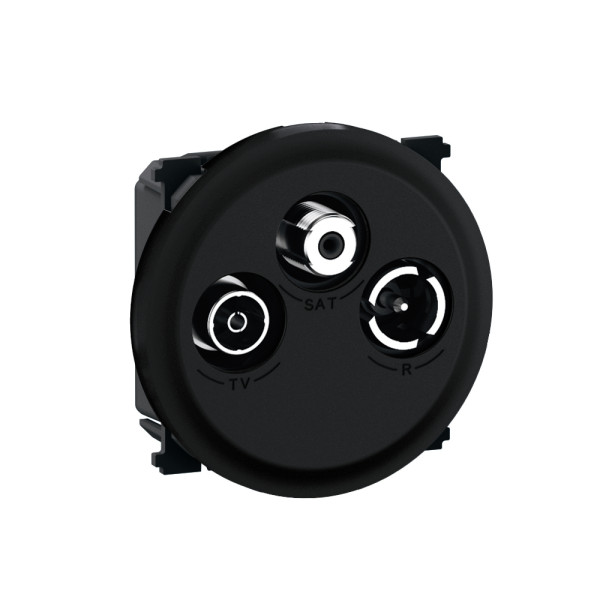 Prise tv-r-sat dab+ noir format dépôt - céliane - Legrand - CFN0388