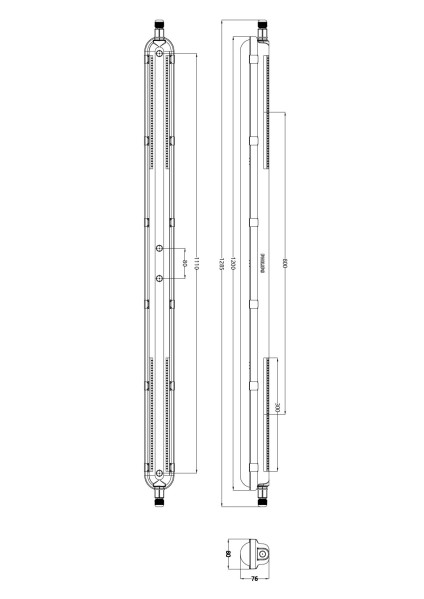 Coreline etanche led 1200 trav. wt120c 840 25w 4000lm ip66 ik08 100khl80 - Philips - 333223