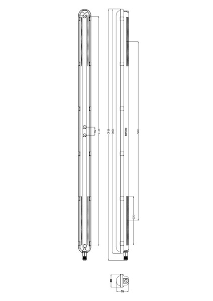 Coreline etanche led 1500 wt120c 840 38w 6000lm ip66 ik08 100khl80 new 840497 - Philips - 333230