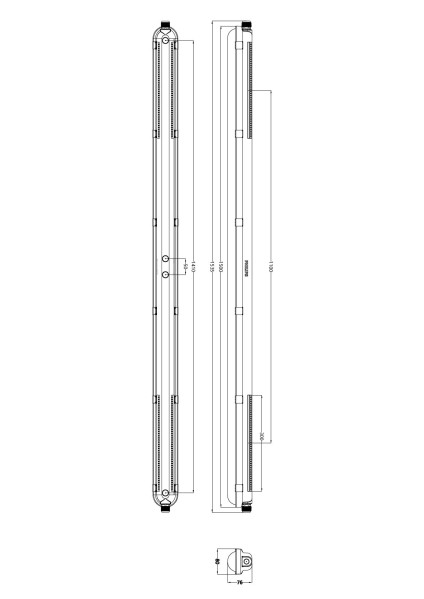 Coreline etanche led 1500 trav wt120c 840 detecteur 22w 3400lm ip66ik08 100khl80 - Philips - 359872
