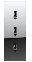 Plaque Épure petit rectangle 2p vertical 40x125 mm (boîte d'encastrement 432002) acier miroir avec 3 Va et vient 10AX-250V chromé Épure sans collerette - Arnould - 3734