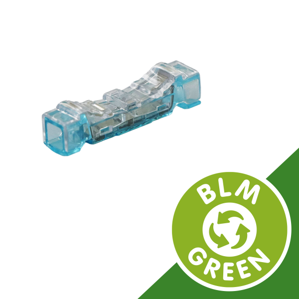 Borne de connexion inline 2 entrées transparente green - BLM - 485110